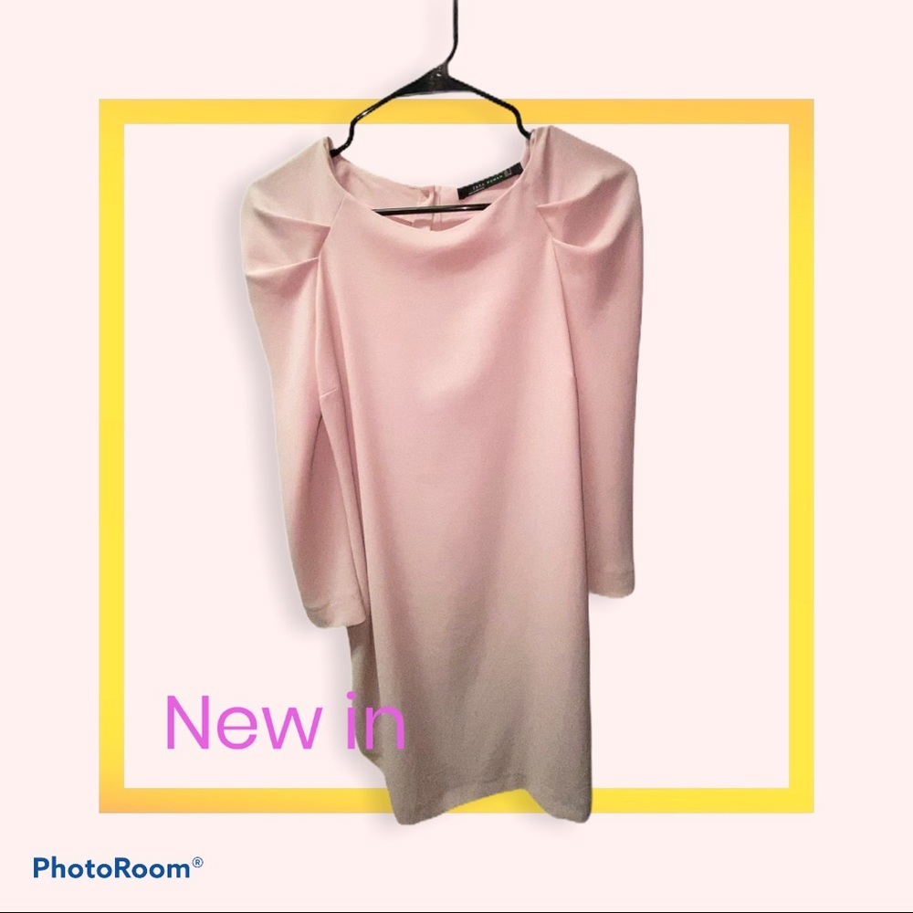 Zara Cocktail Light Pink Dress /long sleeved